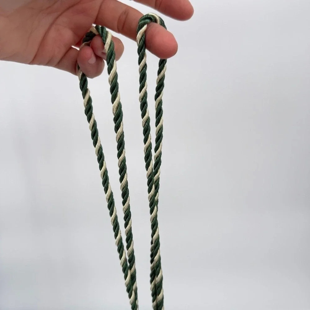 Curtain Tieback Double Tassels Traditional Elegant Drapery Decor Green Cream‎
